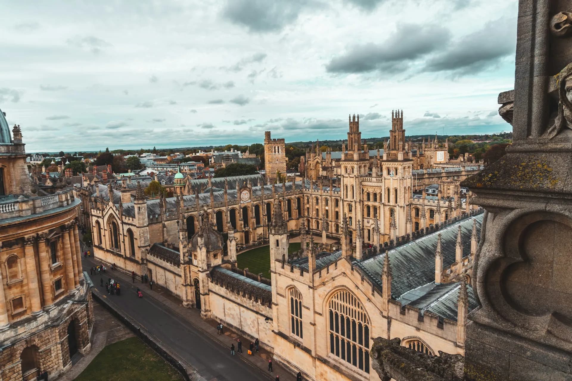 Oxford rooftops with All Souls College and the Radcliffe Camera