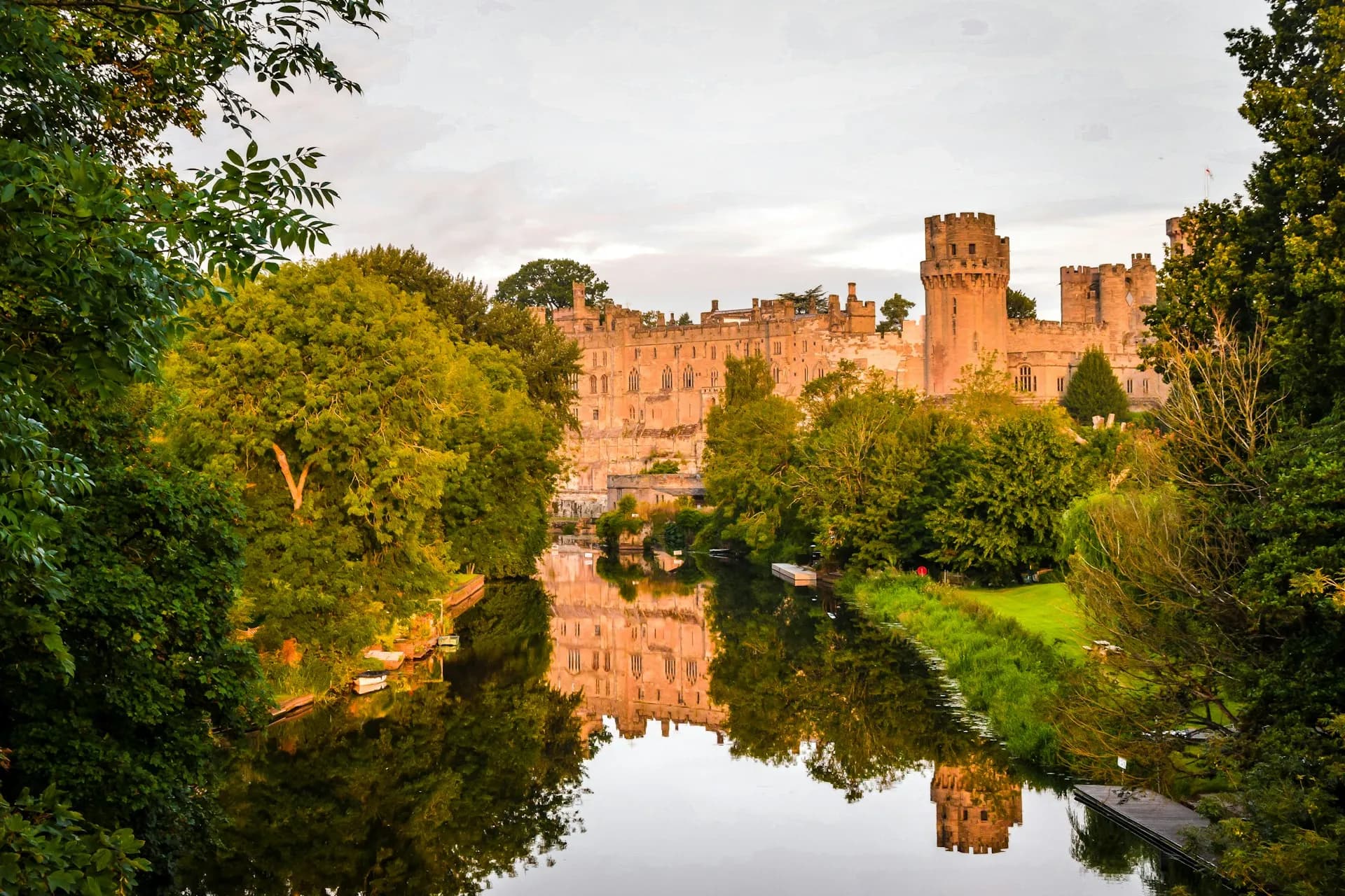 Warwick Castle reflected in the River Avon